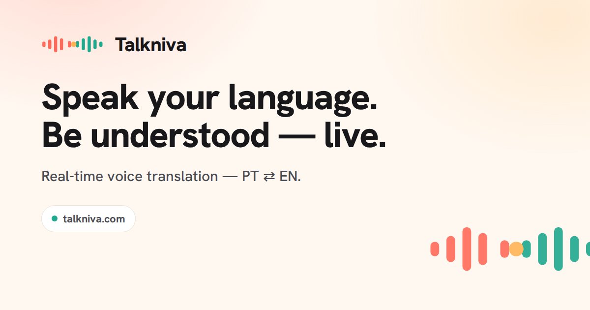 Talkniva homepage