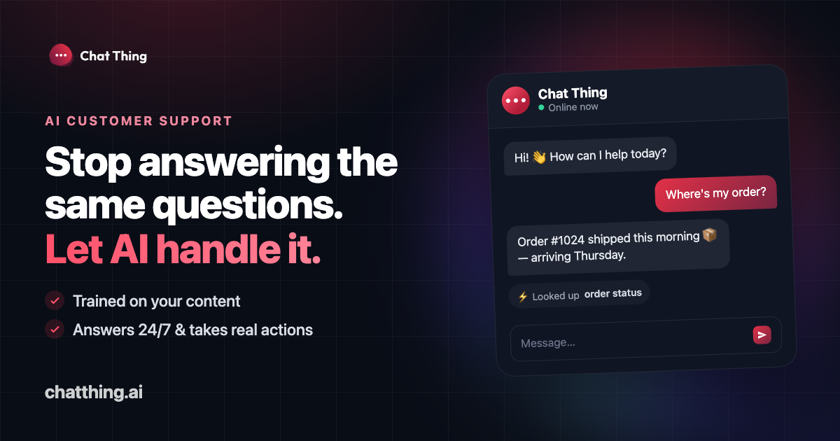 ChatThing homepage