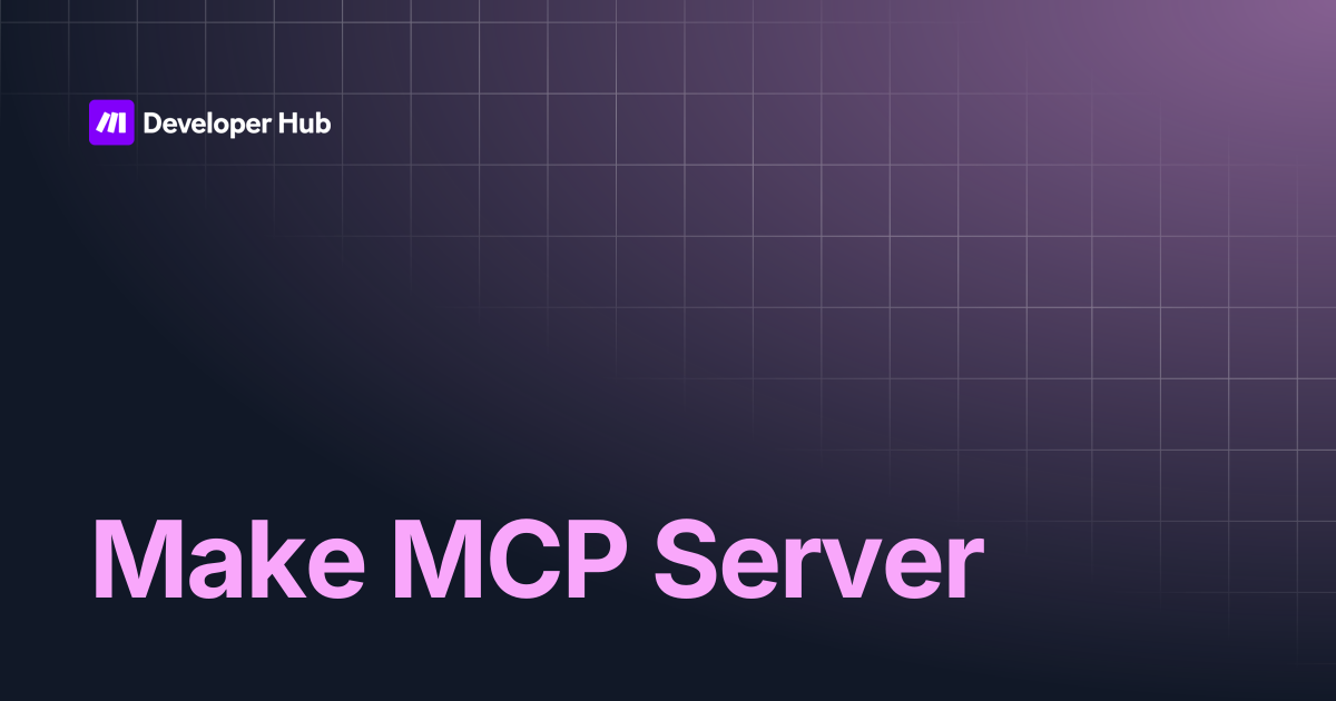 Make MCP homepage