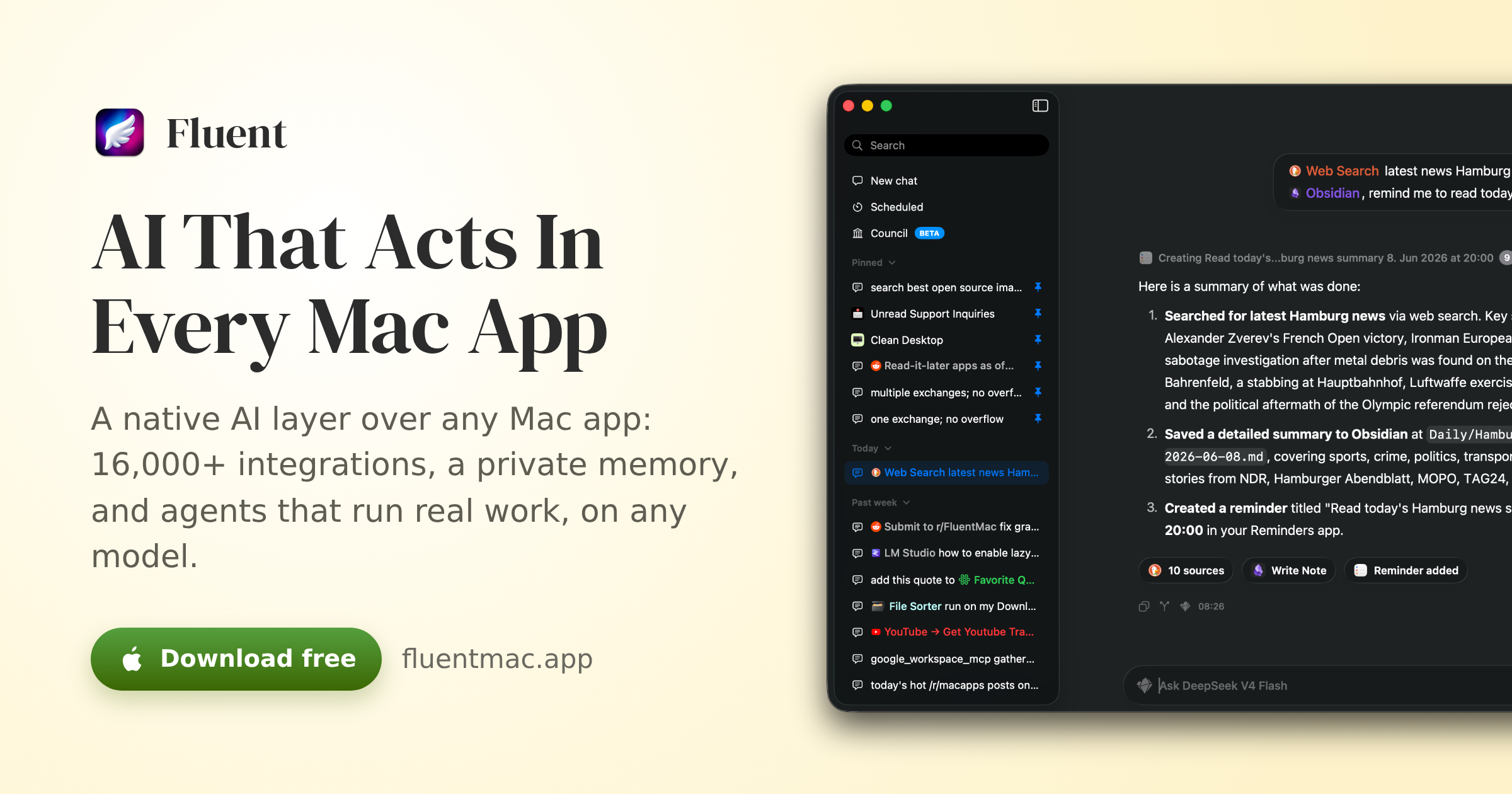 Fluent homepage