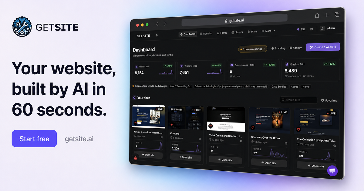 GetSite homepage