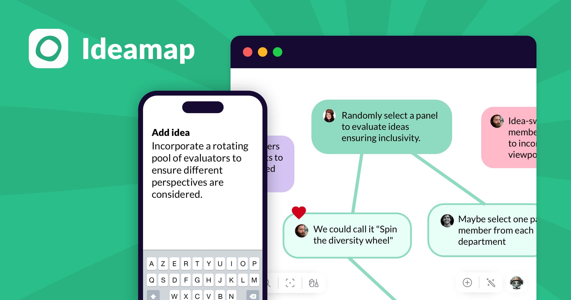 Ideamap - Brainstorm and Mindmap AI homepage