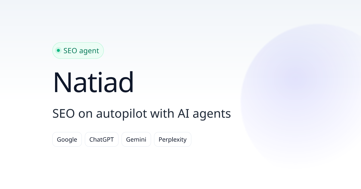 Natiad homepage