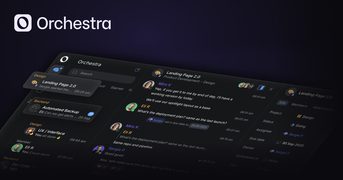 Orchestra homepage