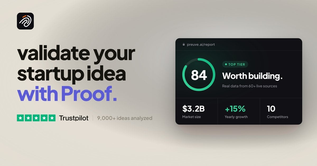 Preuve AI homepage