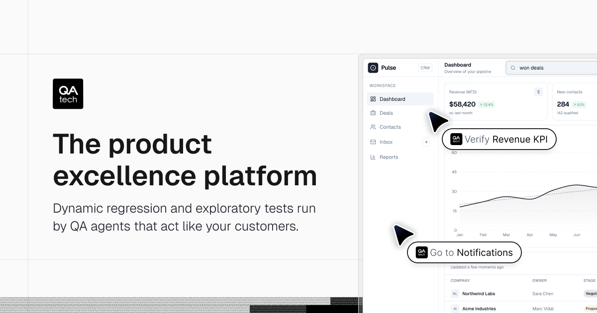 QA.tech homepage