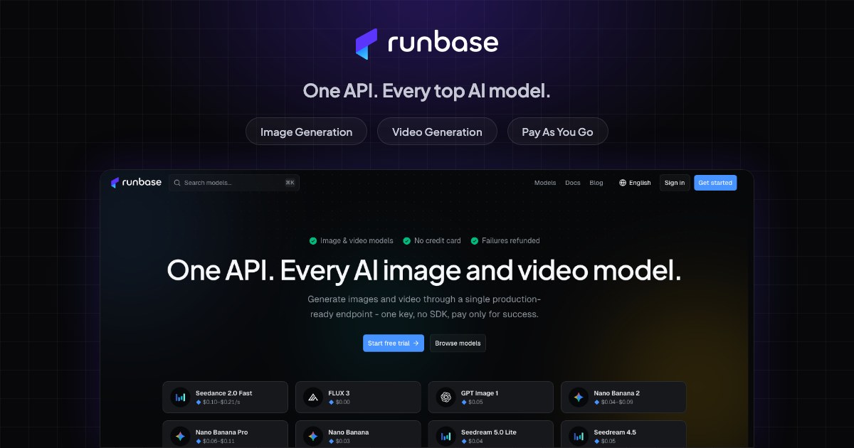 Runbase homepage