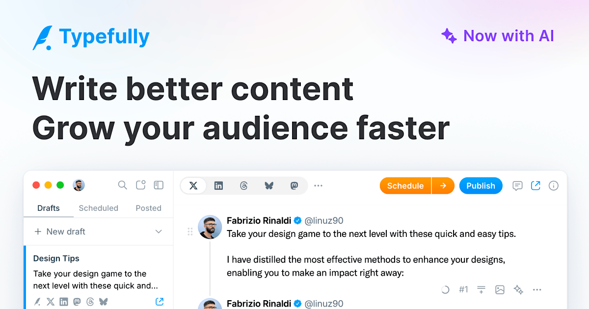 Typefully homepage