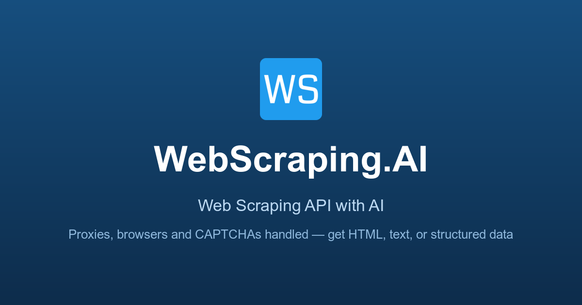 WebScraping.AI homepage