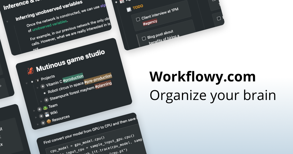 Workflowy homepage