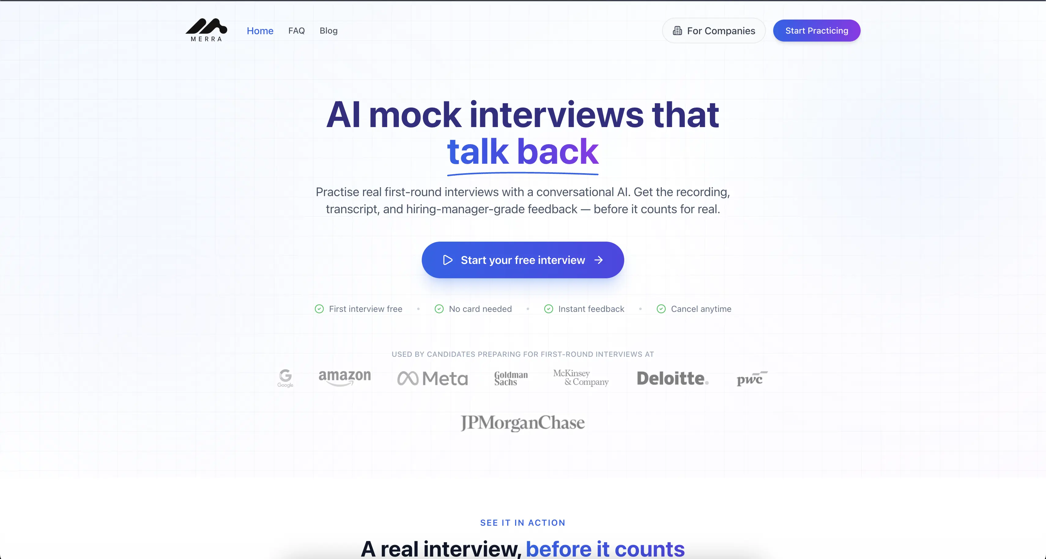 Merra homepage